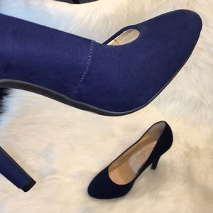 Jessica Simpson Malia 4” Blue Suede Pumps